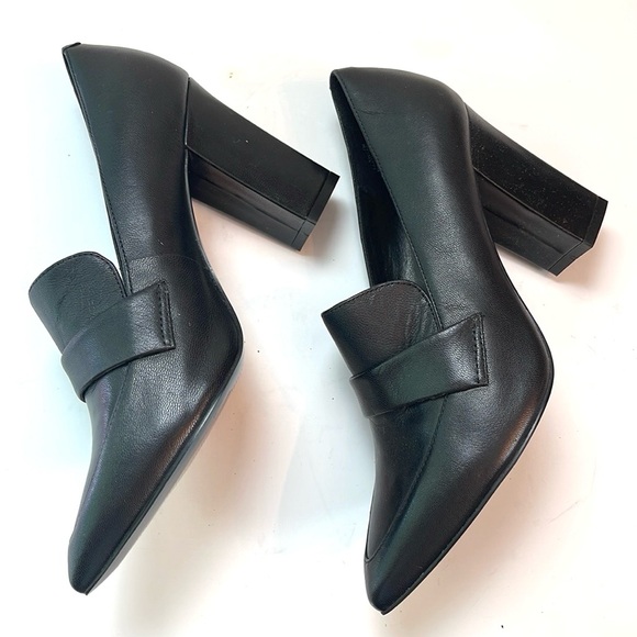 NINE WEST BLACK POINTED TOE HEELS - Picture 5 of 9